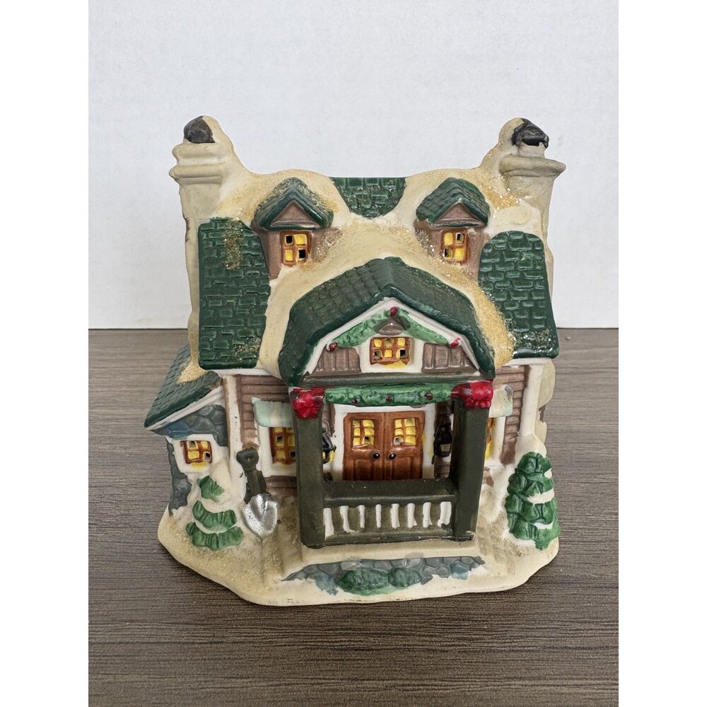 Vintage Cobblestone Corners 2003 Christmas Village House Ceramic Holiday Decor
